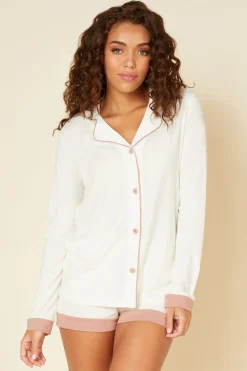 Bella Long Sleeve Top & Boxer Pajama Set*Cosabella Fashion