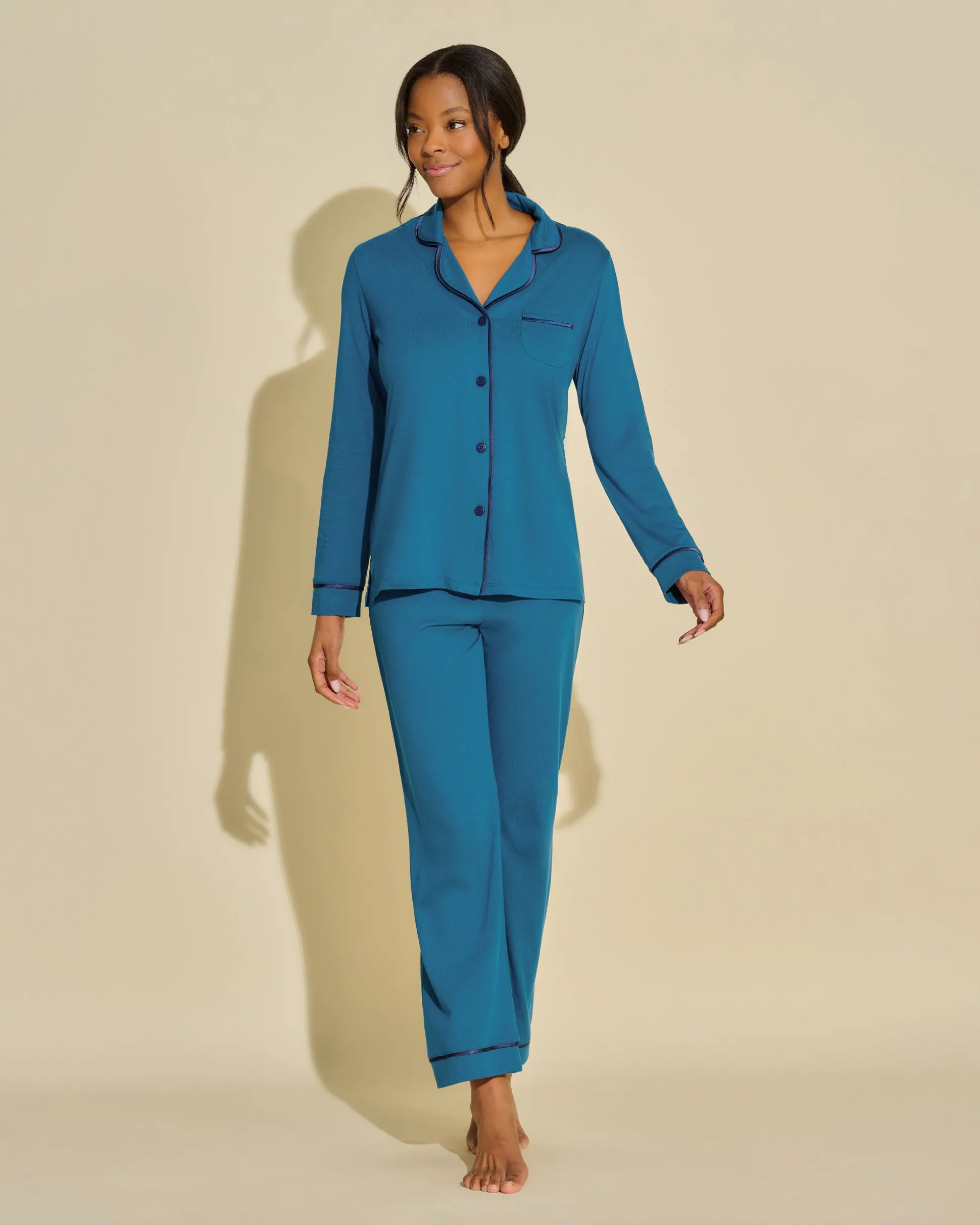Bella Long Sleeve Top & Pant Pajama Set*Cosabella Cheap