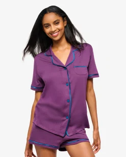 Bella Short Sleeve Top & Boxer Pajama Set*Cosabella Outlet